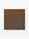 Dunhill printed silk pocket square 30cm, UK version