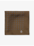 Dunhill printed silk pocket square 30cm, UK version