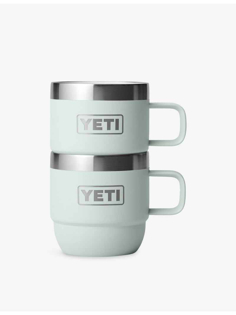 YETI Rambler 6oz stackable stainless steel mugs, imported from the UK
