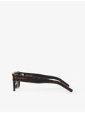 Saint Laurent Vadim rectangle acetate sunglasses, imported from the UK