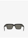 Saint Laurent Vadim rectangle acetate sunglasses, imported from the UK