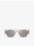 Saint Laurent rectangle-frame acetate sunglasses in tortoiseshell - British product