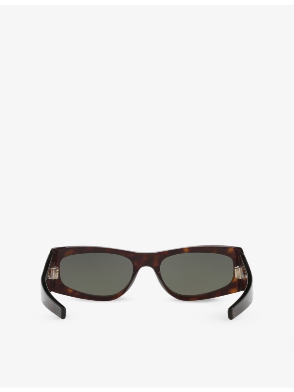 Saint Laurent tortoiseshell rectangle-frame acetate sunglasses, imported from the UK