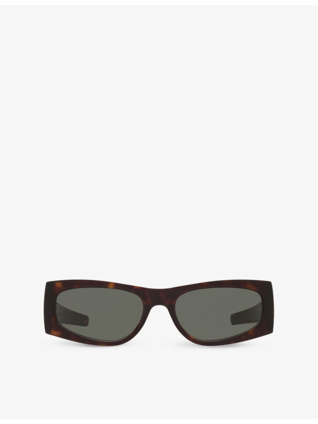 Saint Laurent tortoiseshell rectangle-frame acetate sunglasses, imported from the UK