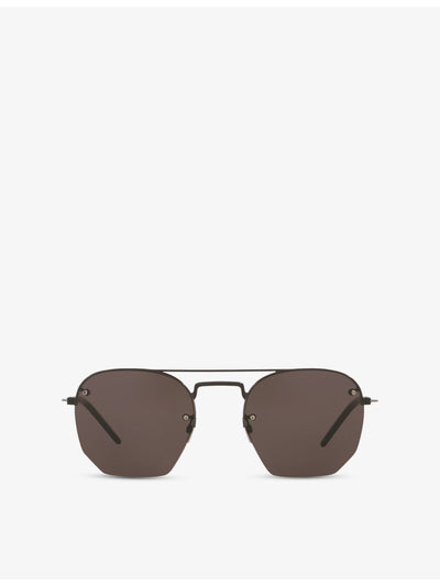 selfridges Saint Laurent SL 422 Round-Frame Metal Sunglasses- Buy online at McGrocer