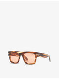 Tom Ford Fausto square-frame tortoise acetate sunglasses 53mm, imported from the UK