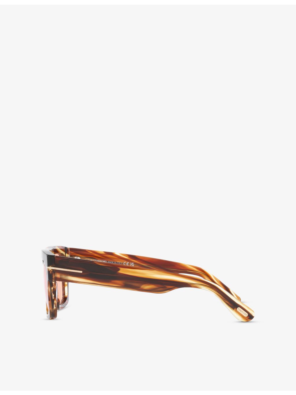 Tom Ford Fausto square-frame tortoise acetate sunglasses 53mm, imported from the UK