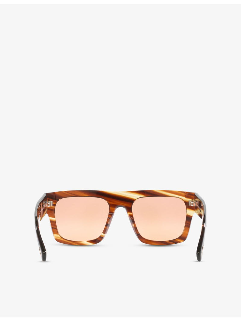 Tom Ford Fausto square-frame tortoise acetate sunglasses 53mm, imported from the UK