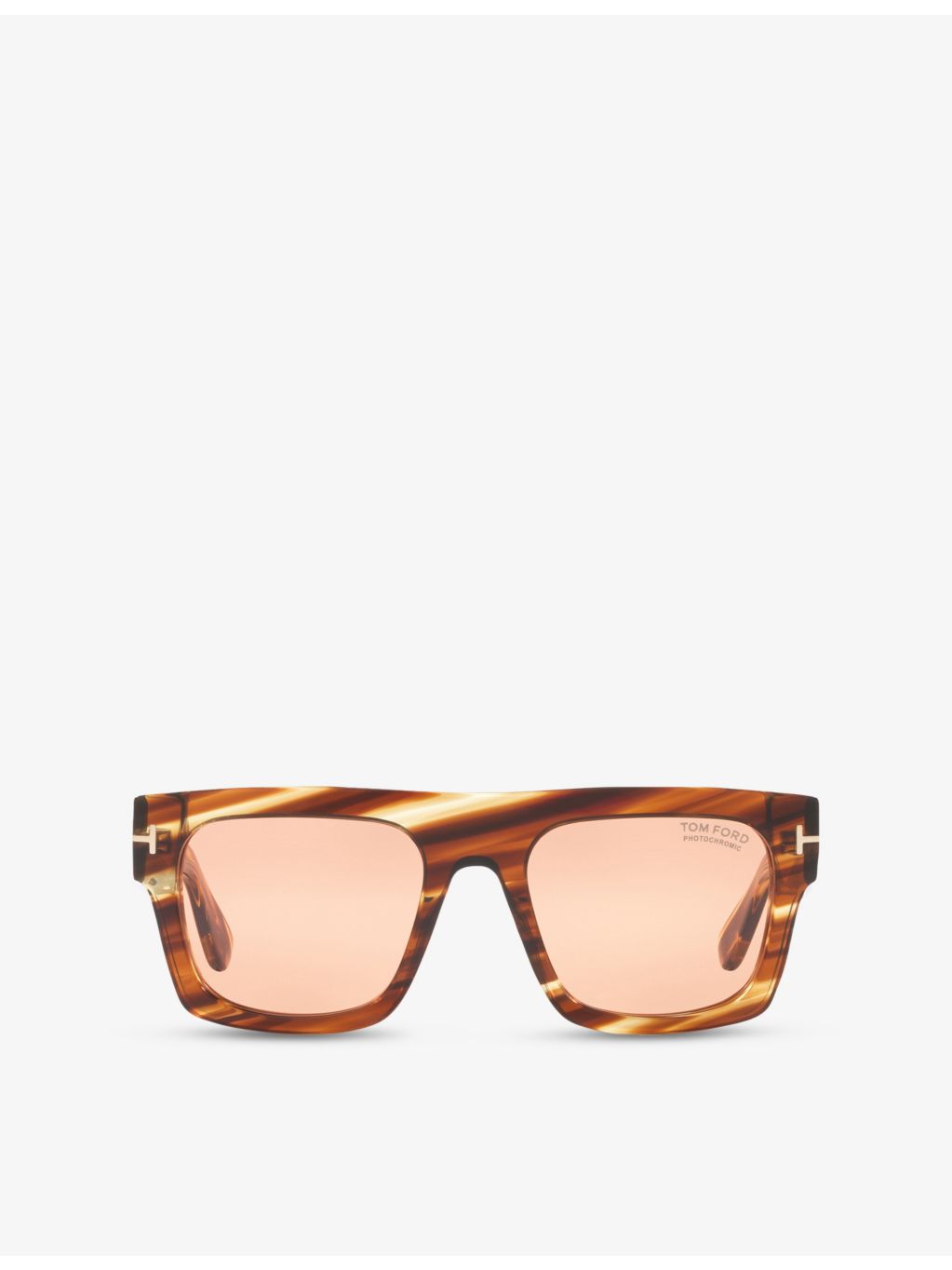 Tom Ford Fausto square-frame tortoise acetate sunglasses 53mm, imported from the UK