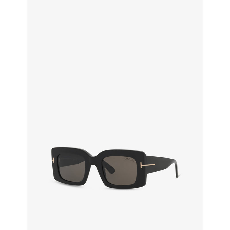 Tom Ford Brigitta rectangle-frame acetate sunglasses, imported from the UK