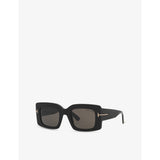 Tom Ford Brigitta rectangle-frame acetate sunglasses, imported from the UK
