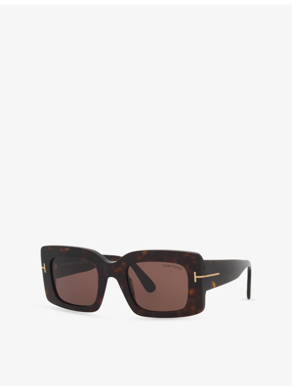 Tom Ford Brigitta rectangle-frame acetate sunglasses, imported from the UK