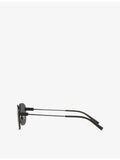 Saint Laurent SL 741 rectangular-frame metal sunglasses, imported from the UK