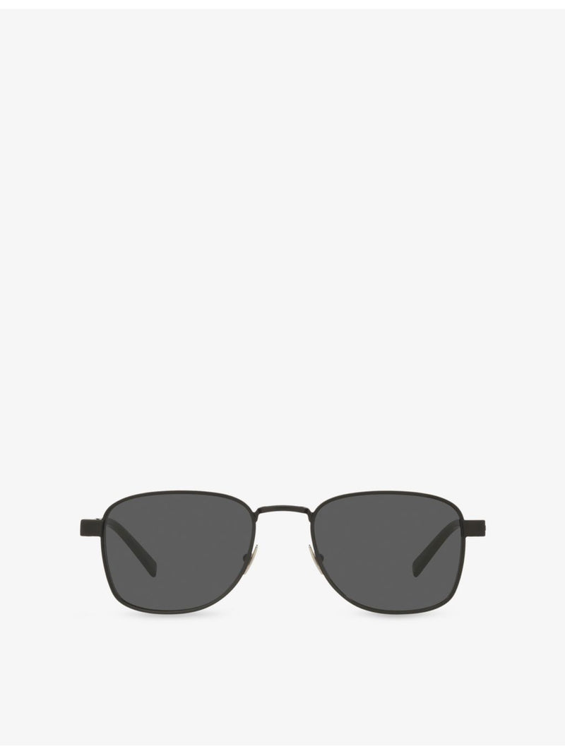 Saint Laurent SL 741 rectangular-frame metal sunglasses, imported from the UK