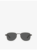 Saint Laurent SL 741 rectangular-frame metal sunglasses, imported from the UK