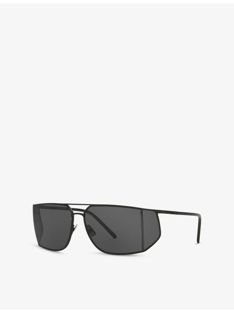 Saint Laurent SL 750 rectangular metal sunglasses - British product