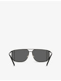 Saint Laurent SL 750 rectangular metal sunglasses - British product