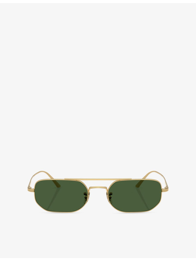 Oliver Peoples sunglasses angular steel frame 52mm - British product