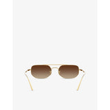 Oliver Peoples OV1351S angular steel sunglasses - British product
