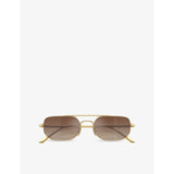 Oliver Peoples OV1351S angular steel sunglasses - British product