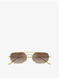 Oliver Peoples OV1351S angular steel sunglasses - British product