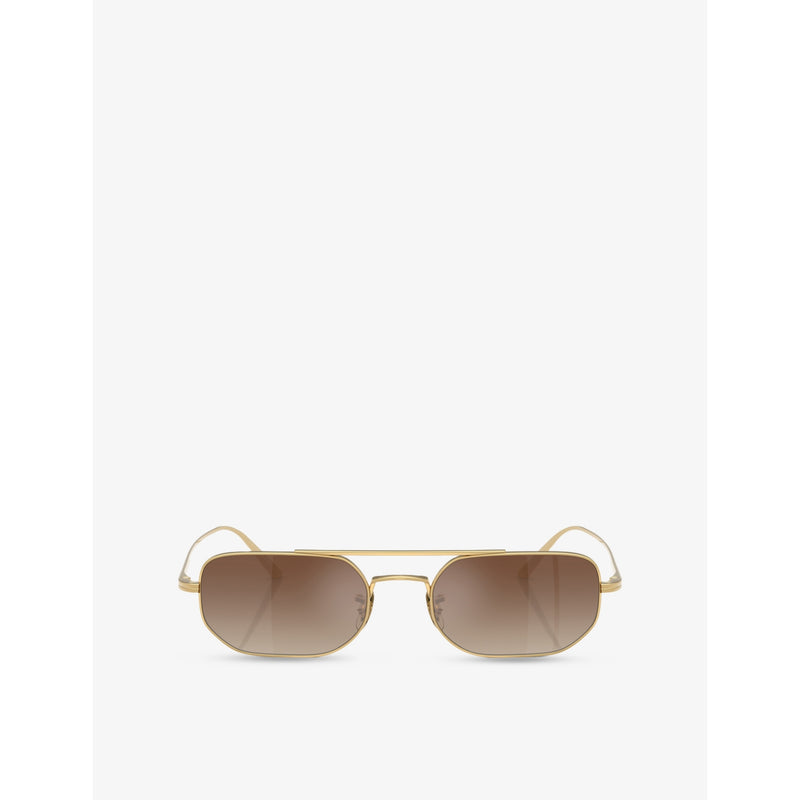 Oliver Peoples OV1351S angular steel sunglasses - British product