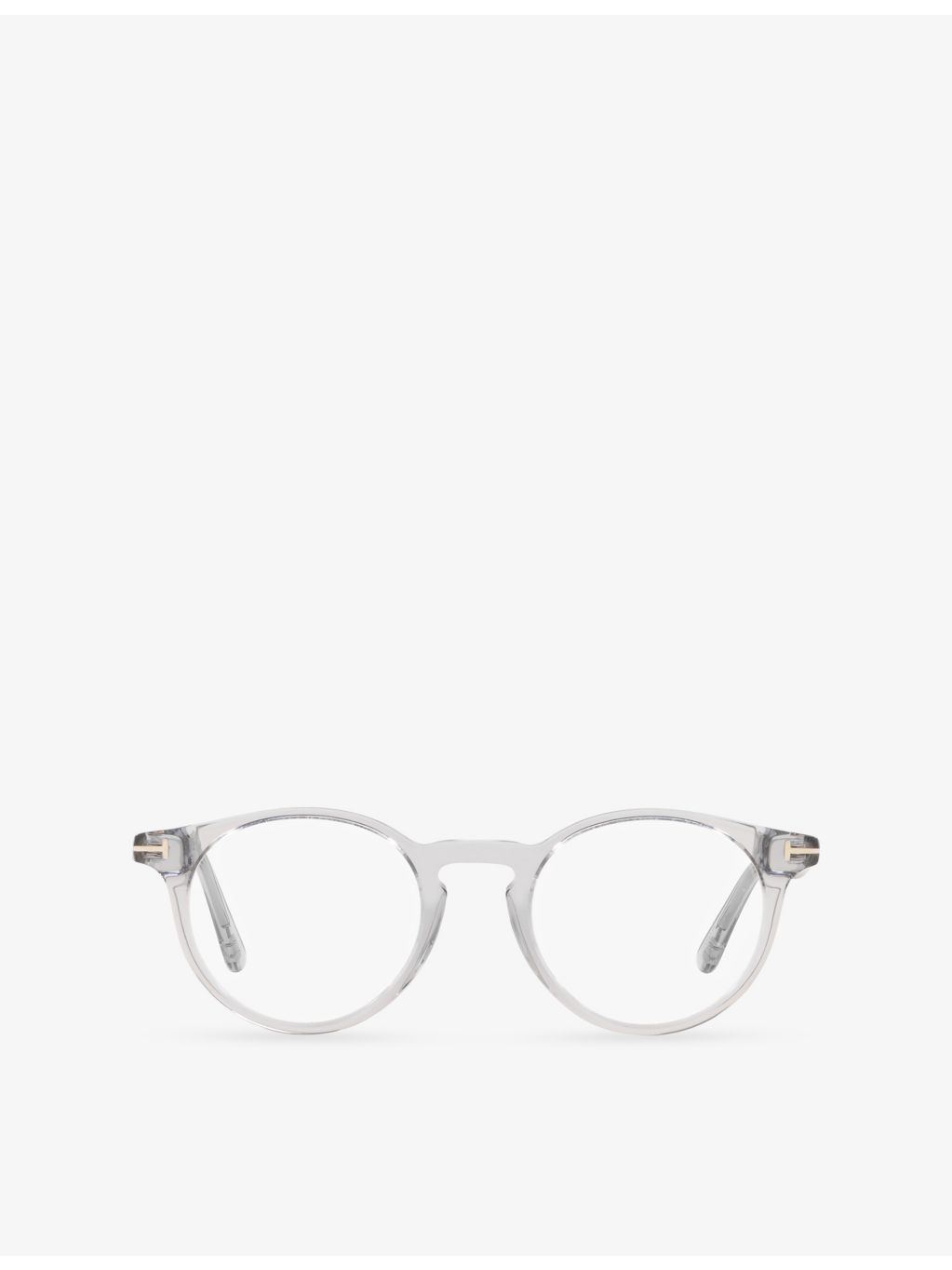 Tom Ford FT5557 round-frame acetate optical glasses, British product