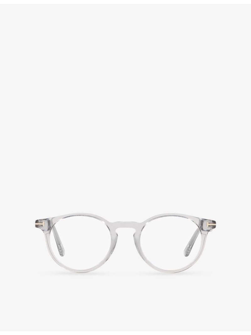 Tom Ford FT5557 round-frame acetate optical glasses, British product
