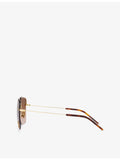 Saint Laurent SL312 M square metal sunglasses with gradient lenses - British product