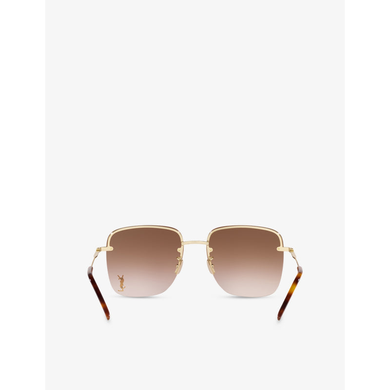 Saint Laurent SL312 M square metal sunglasses with gradient lenses - British product