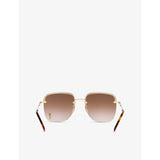 Saint Laurent SL312 M square metal sunglasses with gradient lenses - British product