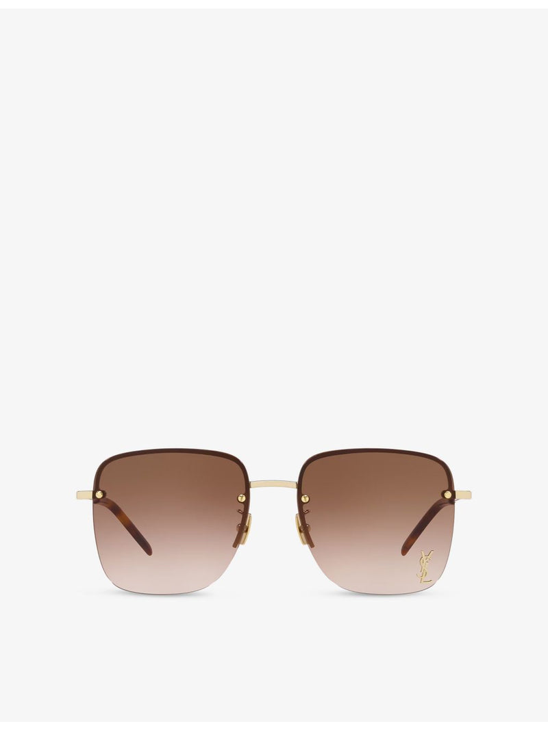 Saint Laurent SL312 M square metal sunglasses with gradient lenses - British product