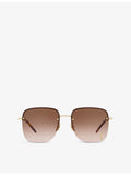 Saint Laurent SL312 M square metal sunglasses with gradient lenses - British product