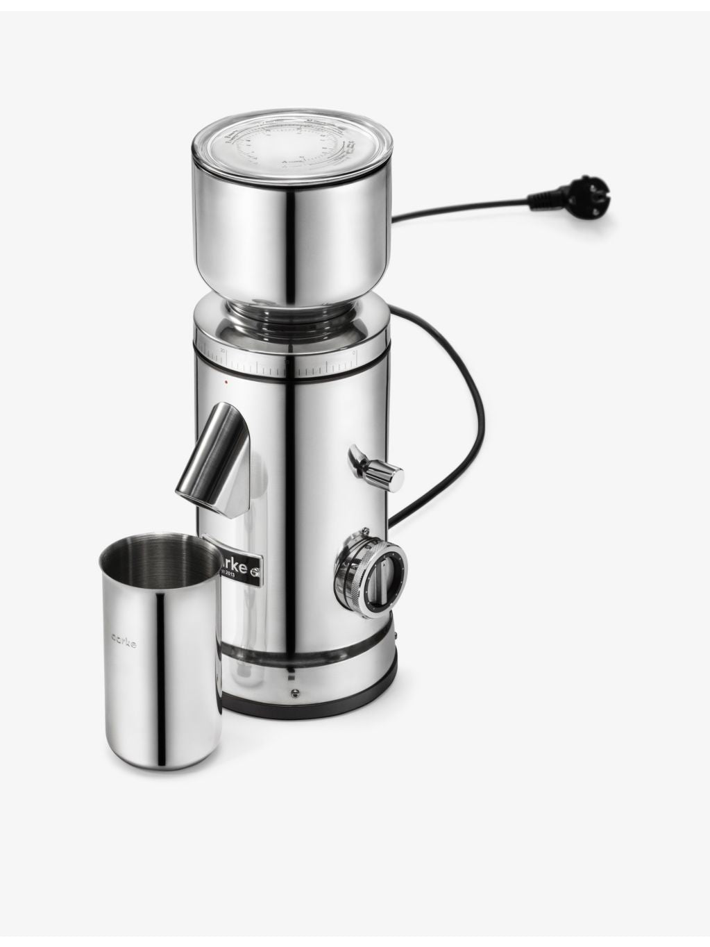 Aarke flat burr coffee grinder stainless steel (British brand)
