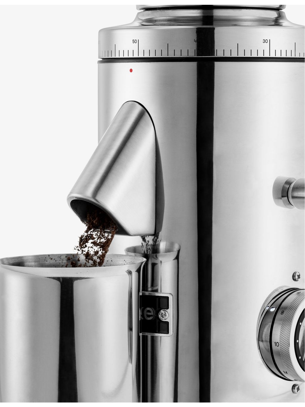 Aarke flat burr coffee grinder stainless steel (British brand)