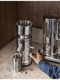 Aarke flat burr coffee grinder stainless steel (British brand)
