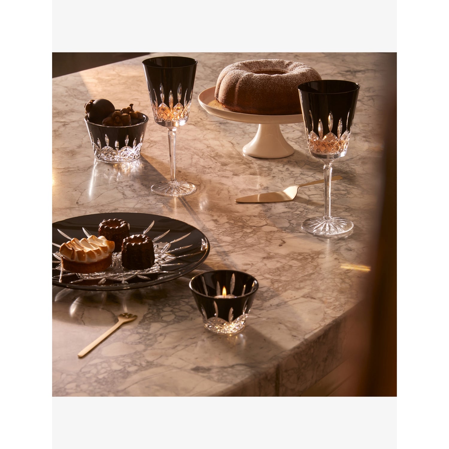Waterford Lismore crystal goblets set of two 275ml, UK version