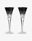 Waterford Lismore crystal champagne flutes set of two 170ml, UK version