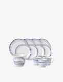 Royal Doulton Pacific Blue Lines porcelain 16-piece dinnerware set - British product