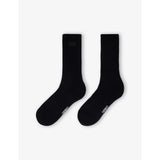 Sandro Embroidered Logo-Patch Ribbed Stretch-Cotton Socks