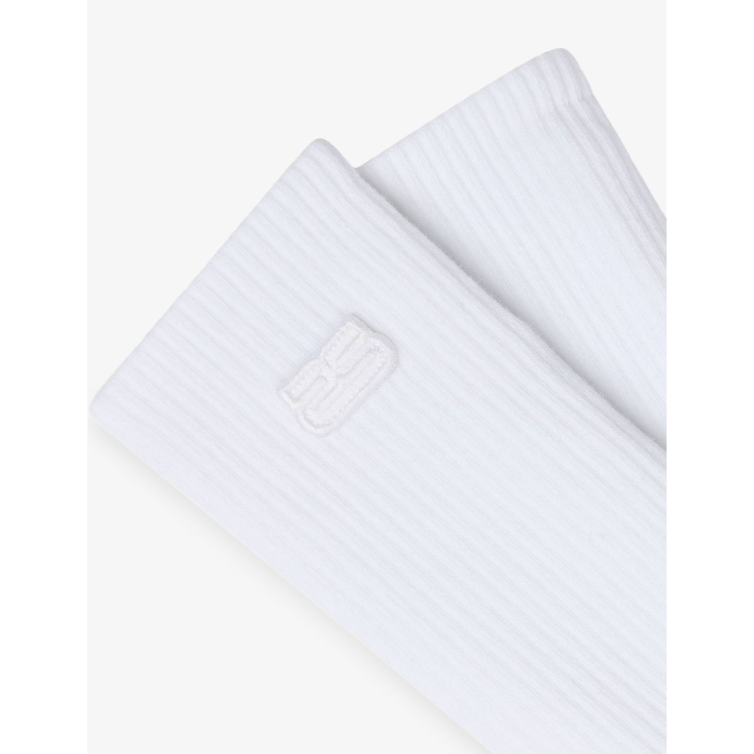 Sandro embroidered logo patch ribbed socks (British brand)