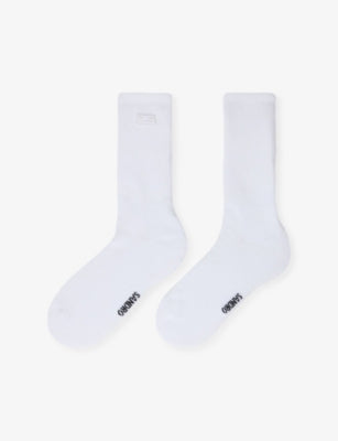 Sandro embroidered logo patch ribbed socks (British brand)