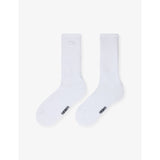 Embroidered Logo-Patch Ribbed Stretch-Cotton Socks - BLACK