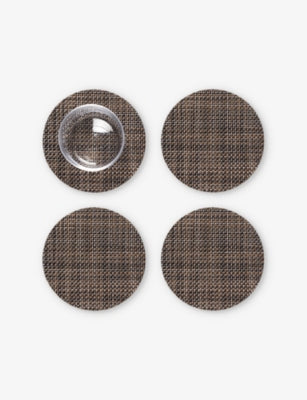 Chilewich basketweave mist coasters set of four, UK version