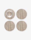 Chilewich Basketweave Mist Woven Coasters Set of Four 10cm