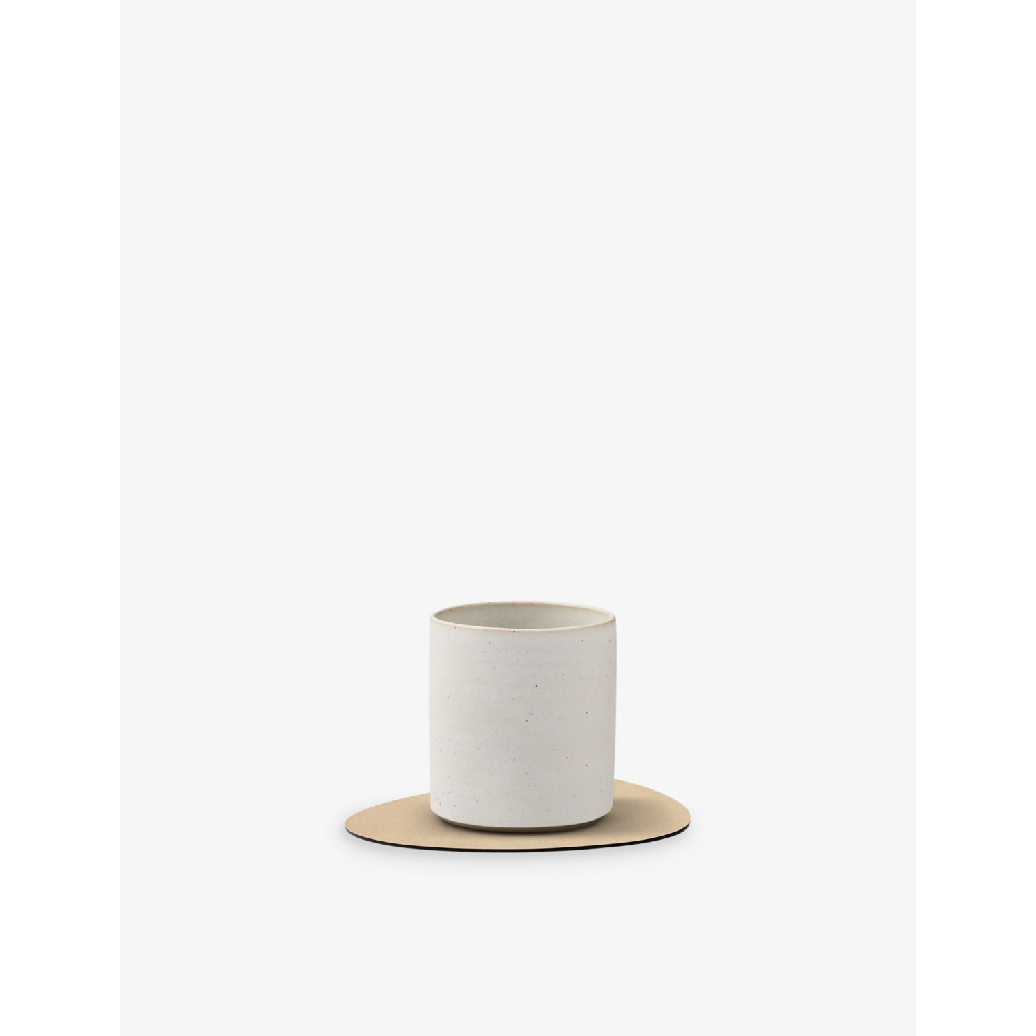 Nupo curved reversible leather coaster 13.5cm x 11cm, UK version