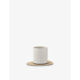 Nupo curved reversible leather coaster 13.5cm x 11cm, UK version