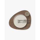 LIND DNA curve reversible leather table mat 35cm x 45cm - British product