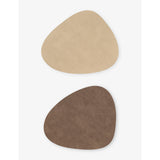 LIND DNA curve reversible leather table mat 35cm x 45cm - British product