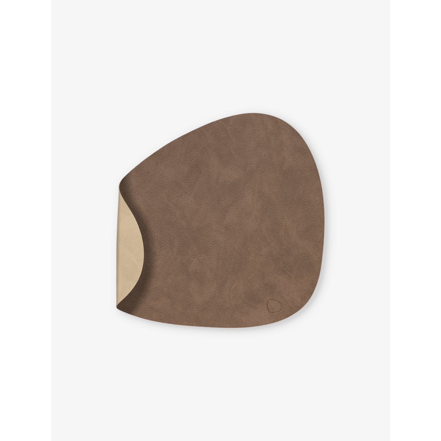 LIND DNA curve reversible leather table mat 35cm x 45cm - British product